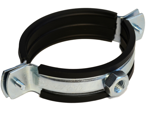 Крепление трубы  2 1/2" с резинкой и шпилькой М8 (72-80мм)