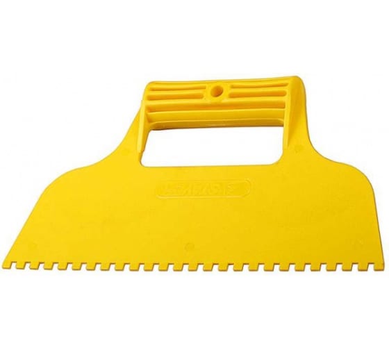 Шпатель пластмассовый зубчатый, STAYER, MASTER, 1022-6