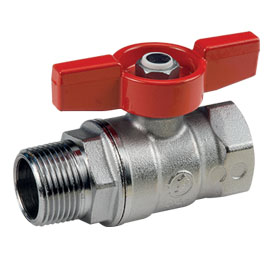 Кран шаровой латунь GIACOMINI R854Lх023 1/2", рычаг, вн/нар,  
