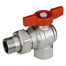 Кран шаровой латунь GIACOMINI R789х005 3/4", бабочка, вн/нар, угловой со сгоном
