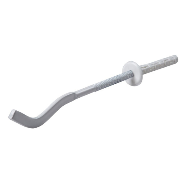 Кронштейн для алюминиевого радиатора   180мм круглый с анкером белый