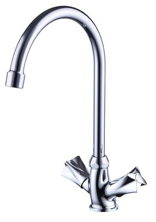 Смеситель для кухни ZENTA Кристалл Z2101,  врезной, двухвентильный, хром — купить сантехнику в Кургане, цены в интернет-каталоге инженерного центра КЛЕВЕР