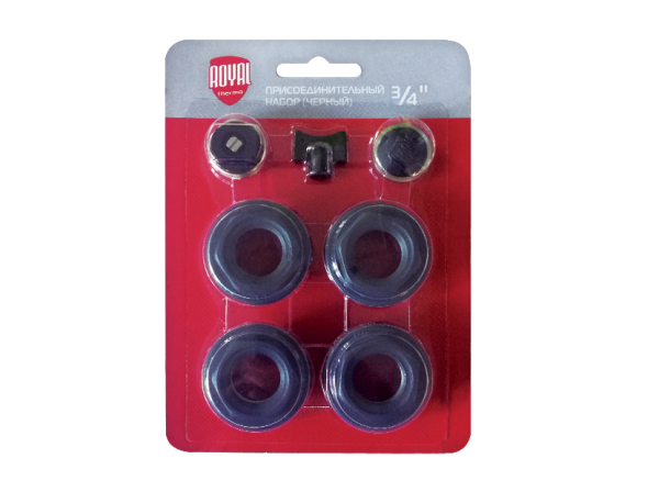 Набор присоединительный Royal Thermo 3/4'' чёрный 