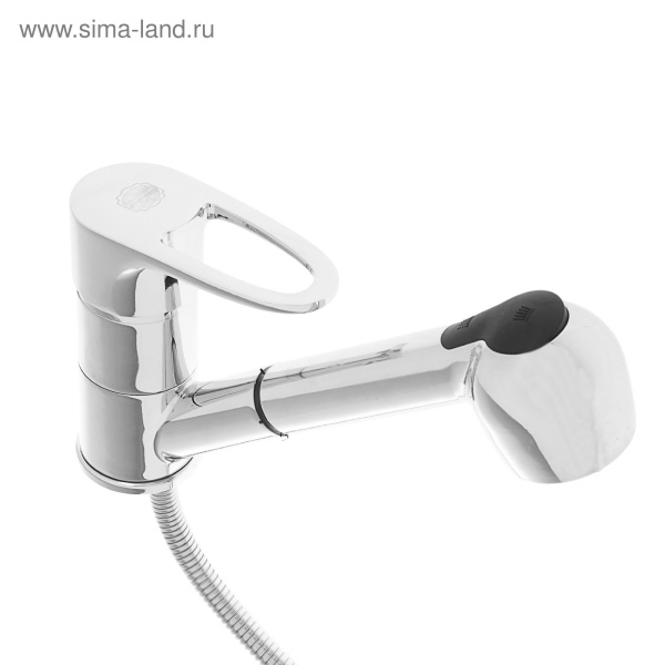 Смеситель для кухни РМС  SL52-014  выдвижная лейка, врезной, однорычажн. хром