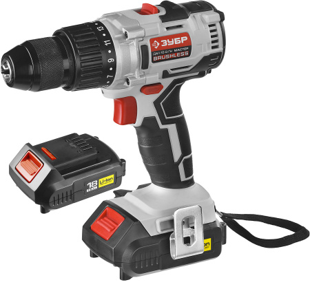 Дрель-шуруповерт ЗУБР "МАСТЕР", бесщеточный двигатель, Литий-ион, 2 скорости, реверс,18 В; 1.5 Ач; 1 — купить в Кургане, цены в гипермаркете инженерной сантехники КЛЕВЕР