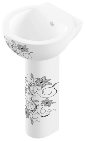 Умывальник SANITA LUXE Art Flora 48см   — купить сантехнику в Кургане, цены в интернет-каталоге инженерного центра КЛЕВЕР
