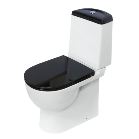 Унитаз компакт SANITA LUXE Best Color Black SL DM  белый  — купить сантехнику в Кургане, цены в интернет-каталоге инженерного центра КЛЕВЕР